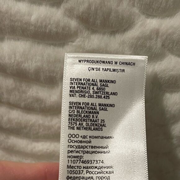 NWT Seven For All Mankind Pleated skirt White with black spot small retail $345 - Picture 9 of 13